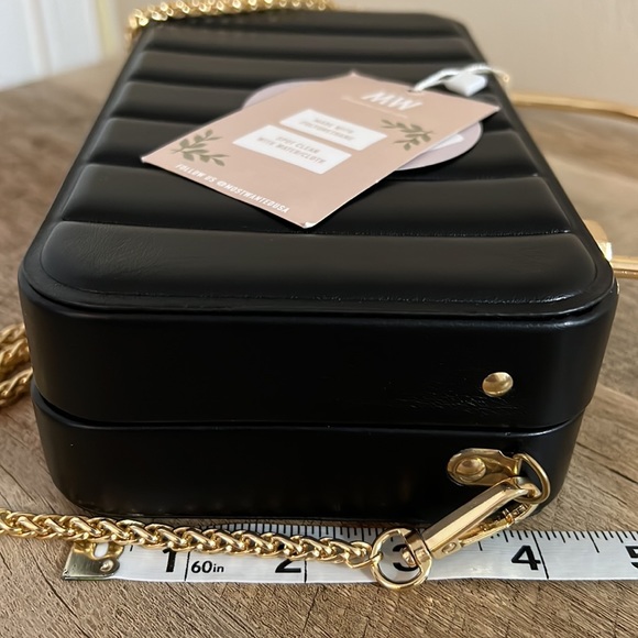 Most Wanted USA Structured Hard Shell Crossbody Purse New with tags Satin Lined - Picture 6 of 9